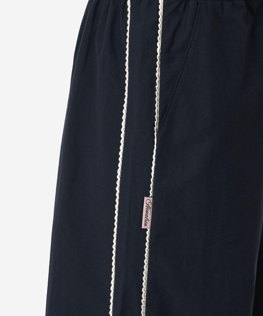 NEWALRIN Newalrin Emblem Nylon Wide Pants Black
