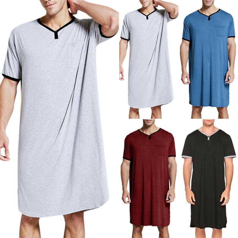 Men Short Sleeve Pajamas Casual 