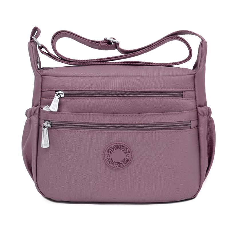 Crossbody-Tasche mit großem Fassungsvermögen Damen Leichte Wasserabweisende Nylon-Umhängetasche Muttertasche