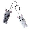 2pcs Eye Catching Animal Keyring Versatile Phone Charm Plush Couple Bag Pendant Keychain Accessory for Handbag Ornament