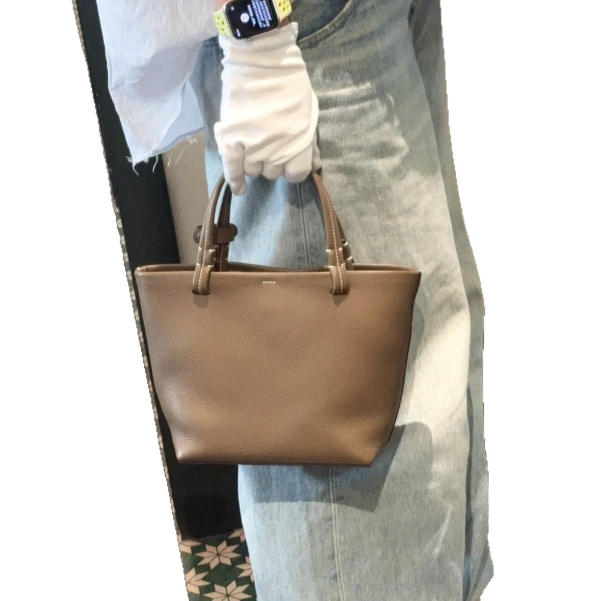 

2025 N+ew simple casual tote bag large capacity mother and child bag first layer cowhide handbag commuter shoulder bag women 18CM