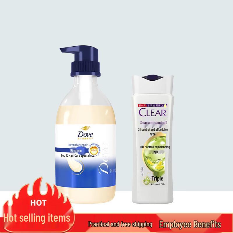 Dove & Clear Shampoo Duo Set