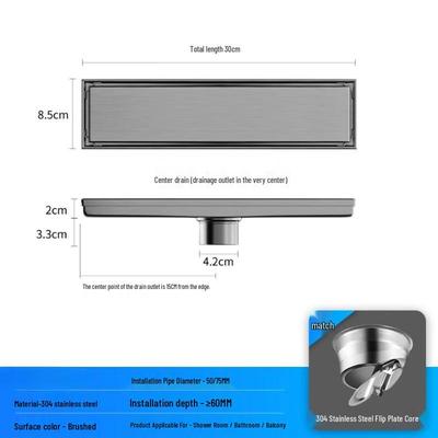 MDNG Brushed Hidden Floor Drain