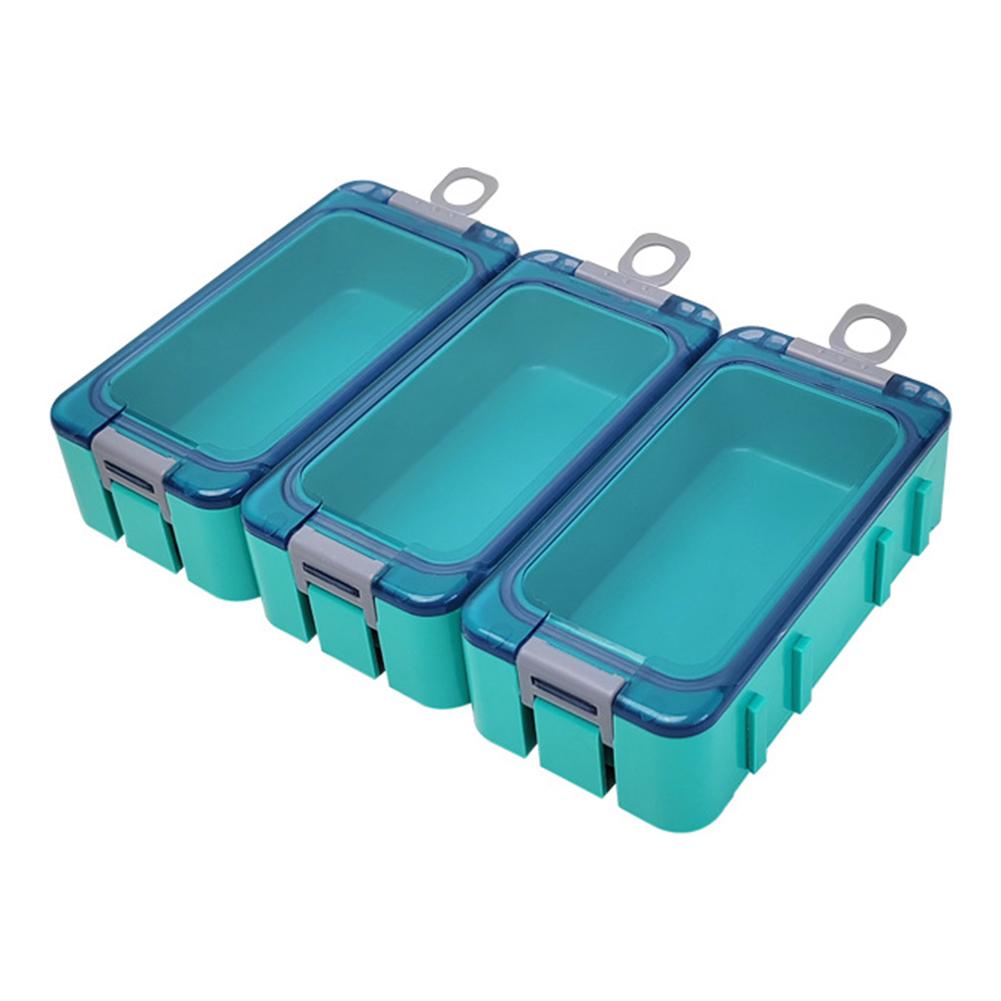 

3Pcs Fishing Glow-in-the-dark Toolbox Carp Tackle Box Plastic Accessories Storage Box Fish Hook Hard Bait Container озеро синього кольору