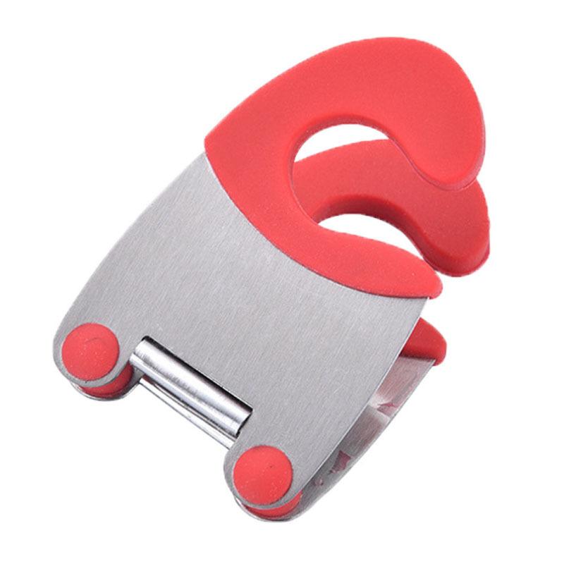 Klips na hrnec/Nerezový držák na hrnec pro odkládání lžíce Silikonový a proti opaření Úchyt Snadná pevná svorka na hrnec Kuchyňské doplňky Nástroje