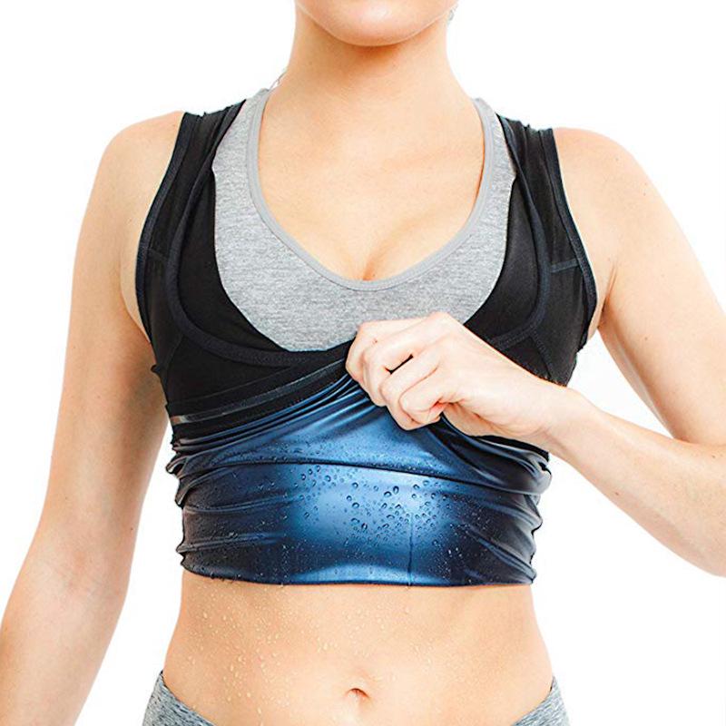 SWEAT SHAPER Women s Sauna Vest: Polymer Body Shaper in Silver 2XL/3XL