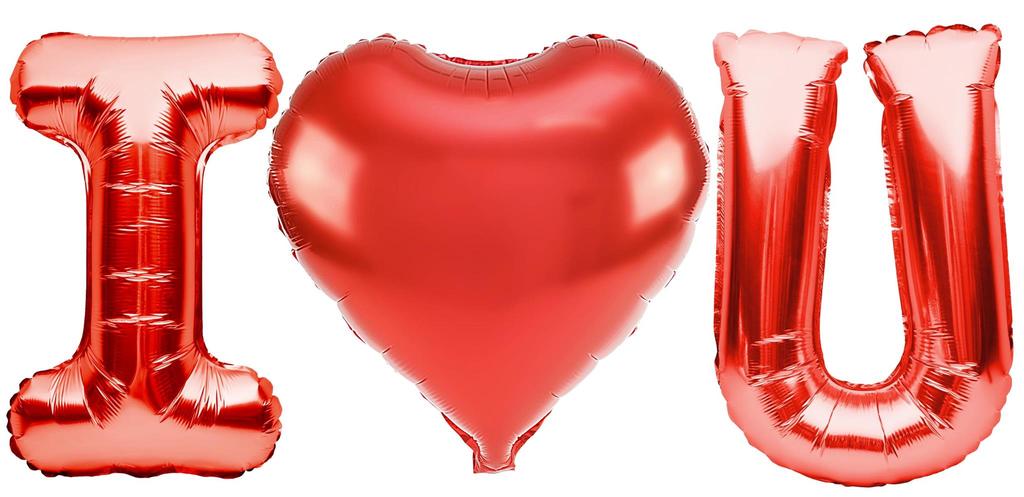 Balon Foliowy Napis I Love You Walentynki Czerwony
