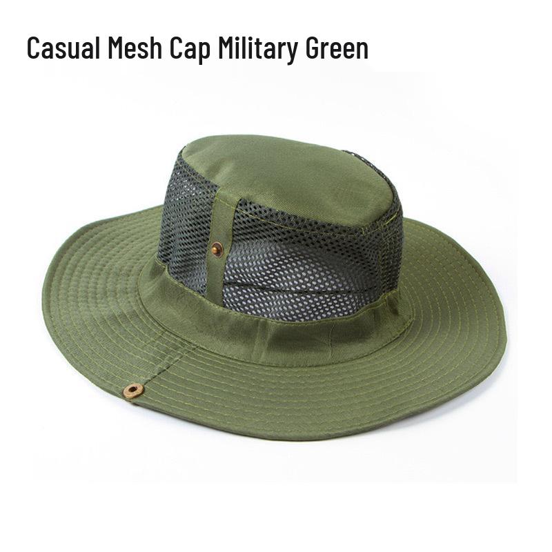 Concave-Convex Outdoor Sun Hat with Sunshade Net for Camping, Fishing, Hiking, and Climbing (Model: AT8707)