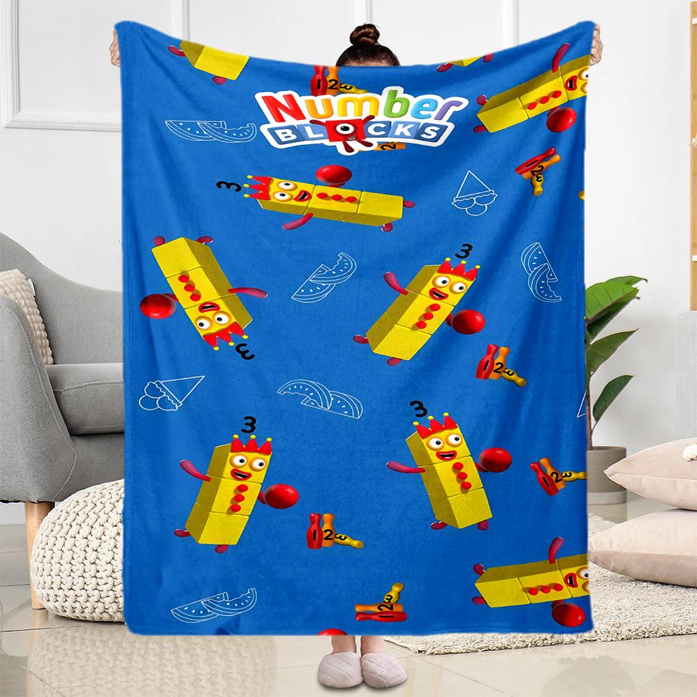 Colorful Creatures Pattern Flannel Blanket-Soft and Suitable for Sofas,Beds,Offices,Travel,All Seasons,Great Gift for Holidays and Birthdays.