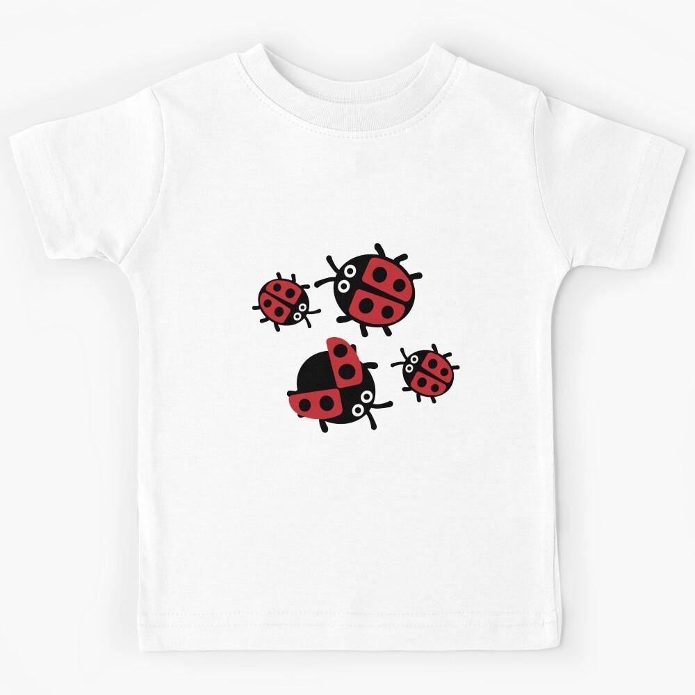 Ladybird Family - Coccinellidae Beetle - Red And Black Ladybids - Sweet Kids Gifts Kids T-Shirt 140
