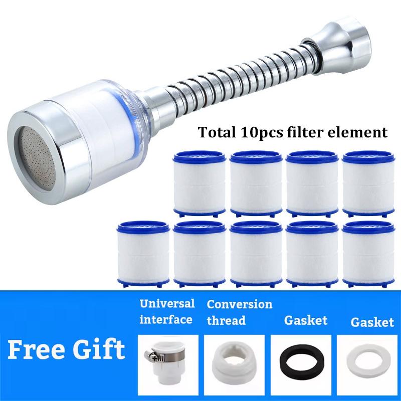 Faucet Filter Element Water Purifier Nozzle Set Household Filter Chlorine Removal Heavy Metal Filter Softening Hard Water