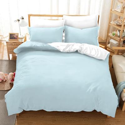 Solid Color Duvet Set Minimalist Style Three-Piece Set Suitable For Boys And Girls Bedroom Decoration