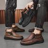 Plus Size 39-48 Men's High-top Casual Shoes Handmade Shoes Casual Sneakers