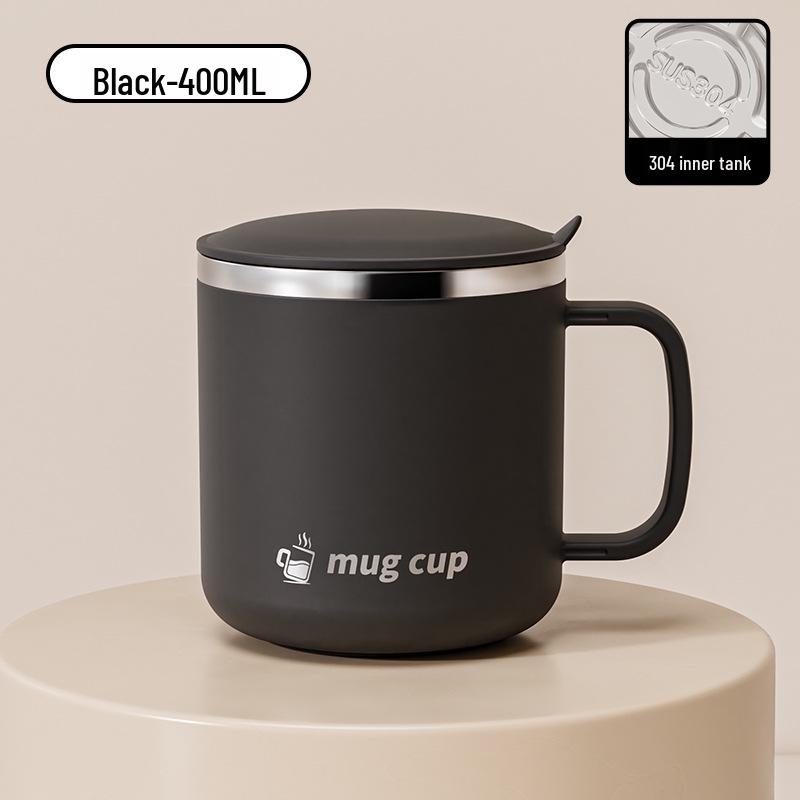 304 Stainless Steel Kids' Water Cup with Lid, Portable Double-Layer Insulated Anti-Scald Mug for Home or Office