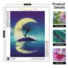Diy Diamond Painting Landscape Moon Full Round Handmade 5d Diamond For Adults Kits Embroidery Cross Stitch Home Decoration 30x40cm/12x16inch