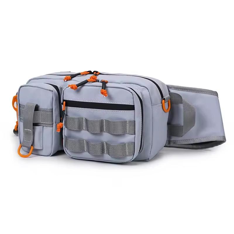 

Сумка для удочек Мужская Походная Сумка через плечо для рыбалки Сумка на плечо для приманок Нагрудная поясная сумка для активного отдыха Путешествий Кемпинга 31*19*16 серый