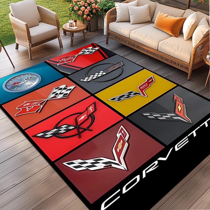 Sports car Print Rug, Washable Floor Carpet, For Entryway Dorm Laundry Room Office Study, Home Decor Birthday Christmas Gift
