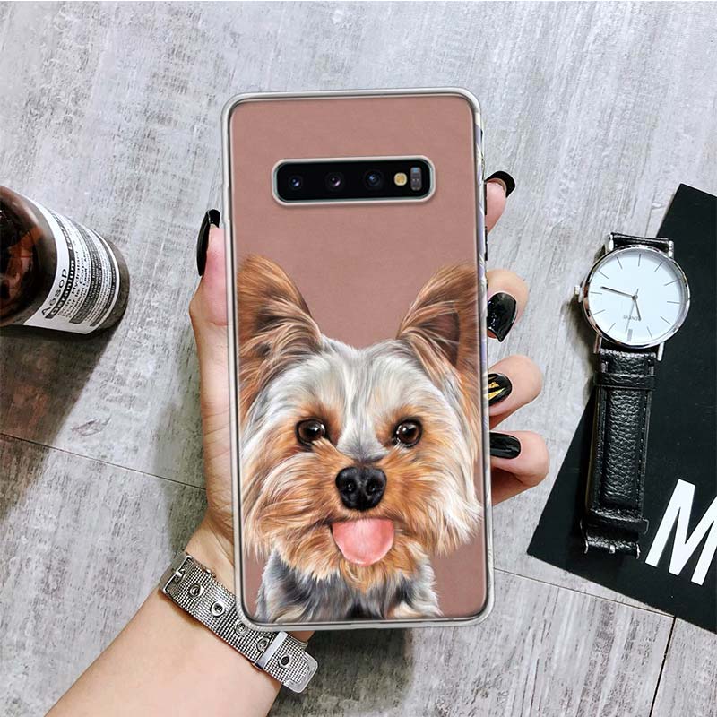 Yorkshire Terrier Dog Puppy Phone Case For Samsung Galaxy S20 FE S10 Plus S21 S22 Ultra S10E S9 S8 S7 Edge J4 + Fundas Cover