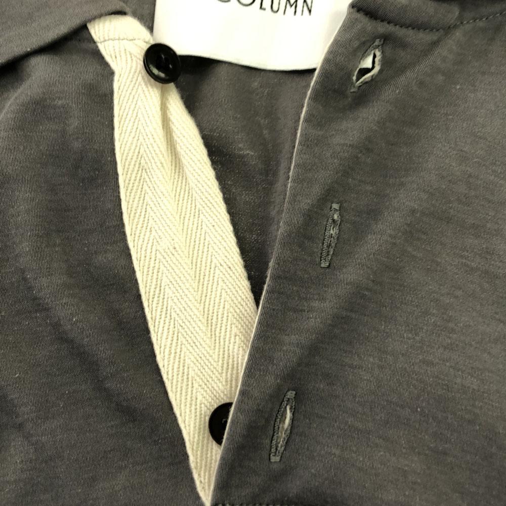 COLUMN Made In Japan Short Sleeve Polo Shirt L Gray Men's Used