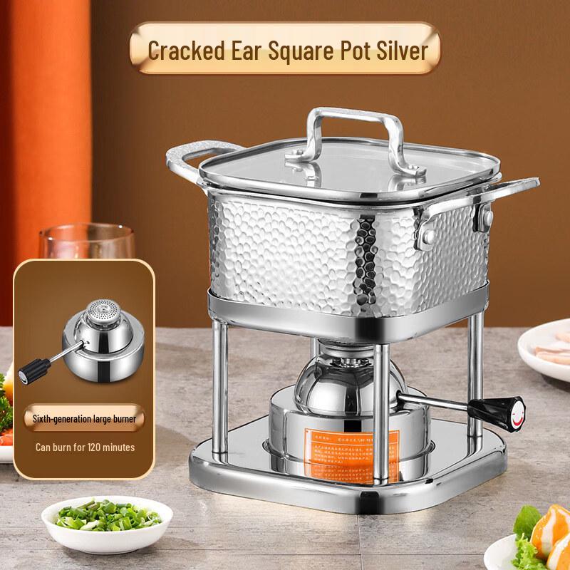 DM 304 Stainless Steel Personal Gas Hot Pot