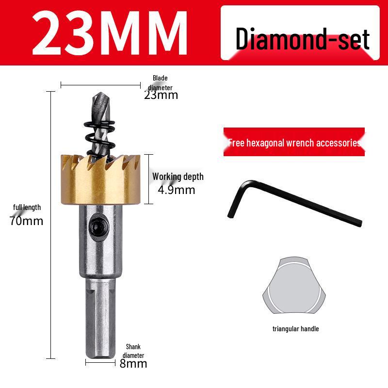 Cobalt Titanium-plated High-speed Steel Hole Saw Drill Bit for Metal and Aluminum