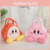 Plush Kirby Star Portable Tote Handbag Clutch Large Capacity Bento Bag Lunch