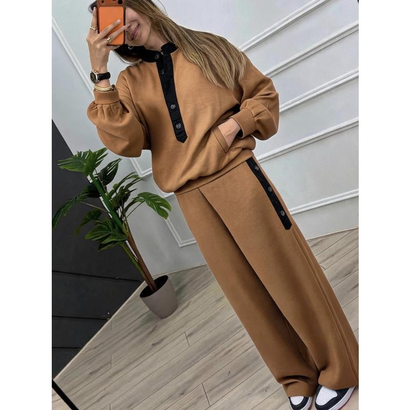 IHUASU Women's Fashion Casual Autumn Winter Long Sleeve Pants Suits