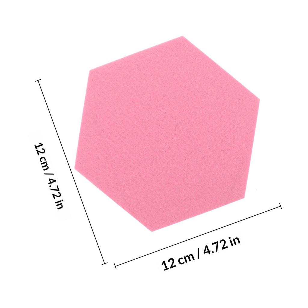 12Pcs Felt Hexagon Wall Memo Board Self-Adhesive Decorative Bulletin Board for Office Home Classroom Notes Display