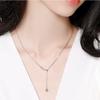 Real 18K Gold Necklace Au750 Love Chopin Adjustable Plain Chain Women's Versatile Collar Chain Boutique Jewelry Gift