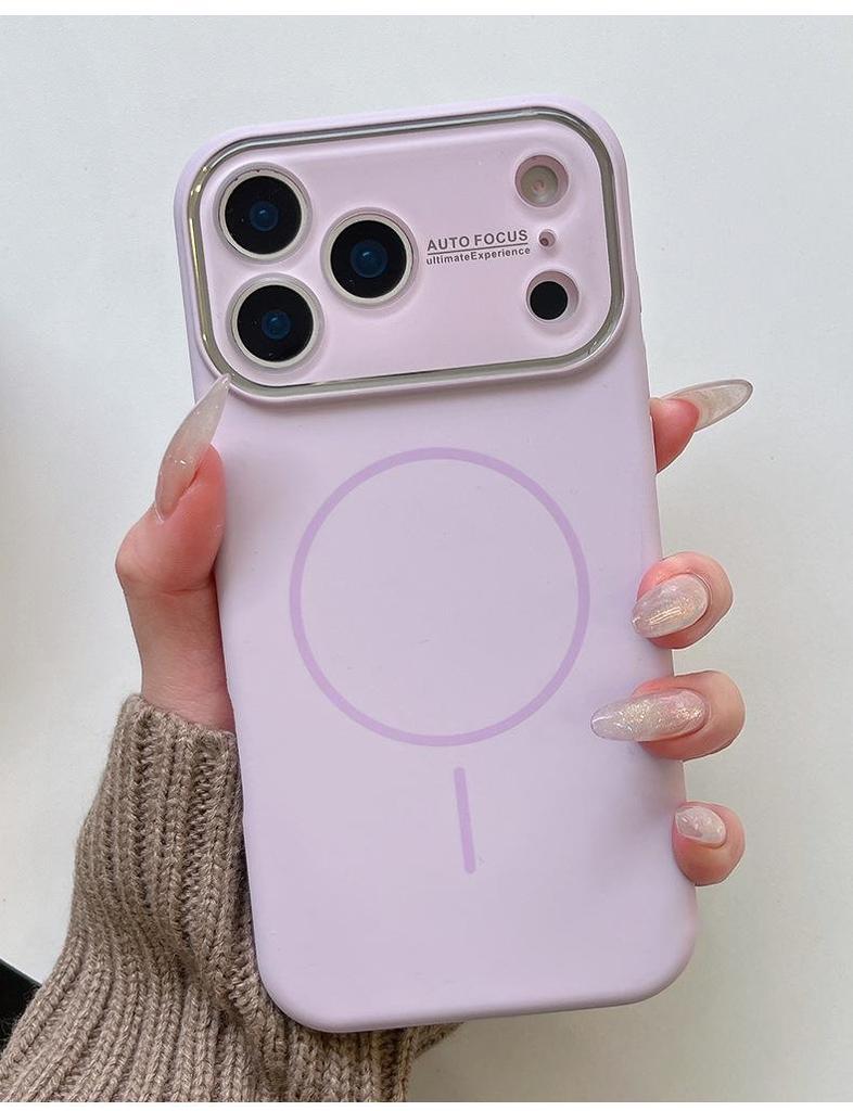 iPhone 16 Pro Magnetic Case with Integrated Lens Film, Drop Protection, and Wireless Charging Compatibility