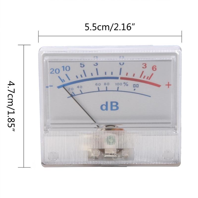 VU Ammeter Audio Device Bike High Precision DB-Meter with Lamp Bulb Power Discharge Mechanical Flat Meter with-Backlight