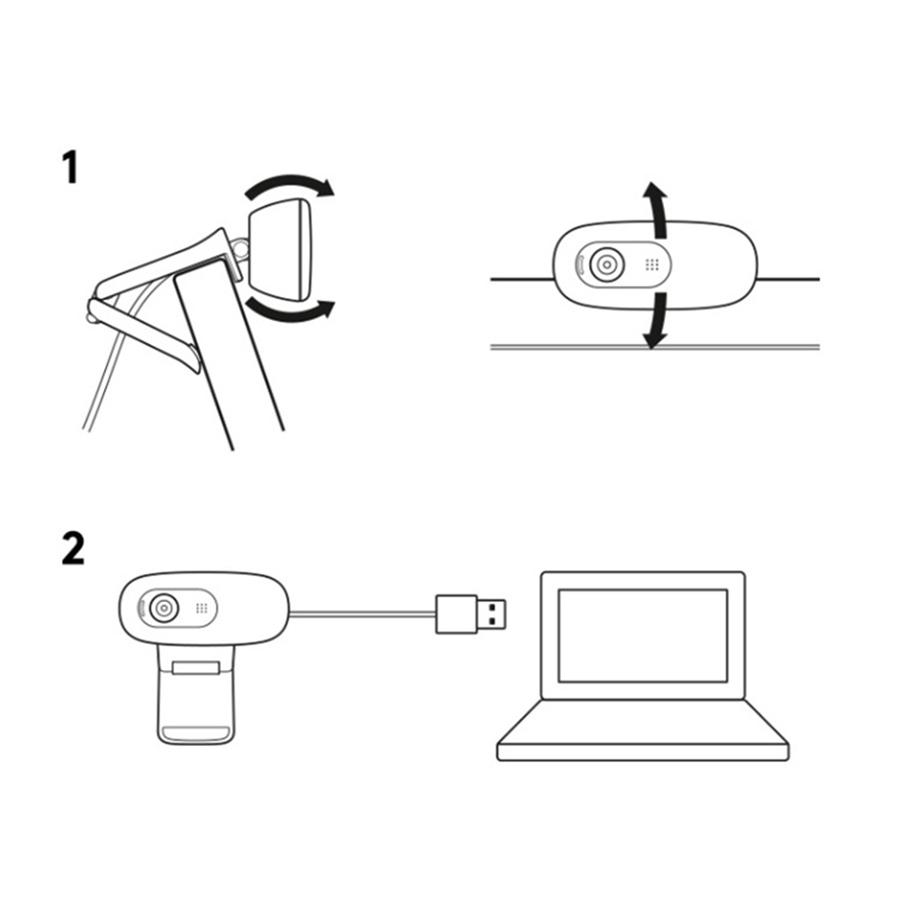 C310 HD USB Webcam For PC Laptop Desktop Windows 7 8 10 Web Camera W/ Microphone