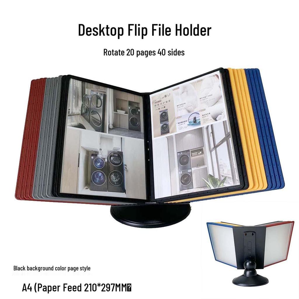 Rotating A4 Desktop File Holder and Display Stand