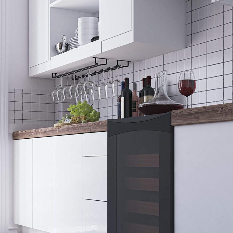 Wall Mount Wine Glass Holder Under Cabinet Wine Glass Holder Hanger Organizer Convenience Hanging Stemware Holder For Kitchen