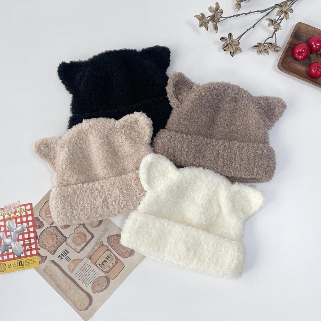 Women's and Men's Daily Cat Fleece Beanie Hat