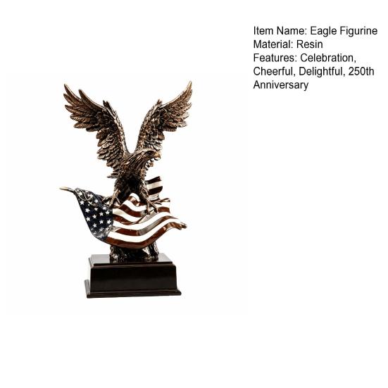 Strength Symbol for Reception Desk 250th Anniversary USA Eagle Statue, Patriotic Resin Bald Figurine, Unique Commemorative Gift 1776 2026 250 Years