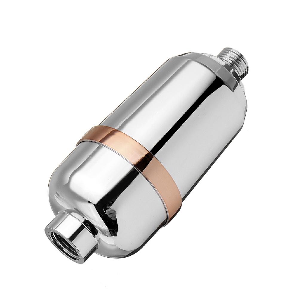 10 Stage Bath Water Purifier Bathroom Shower Filter 1/2'' Health Softener Chlorine Removal Universal Water Treatment Silver