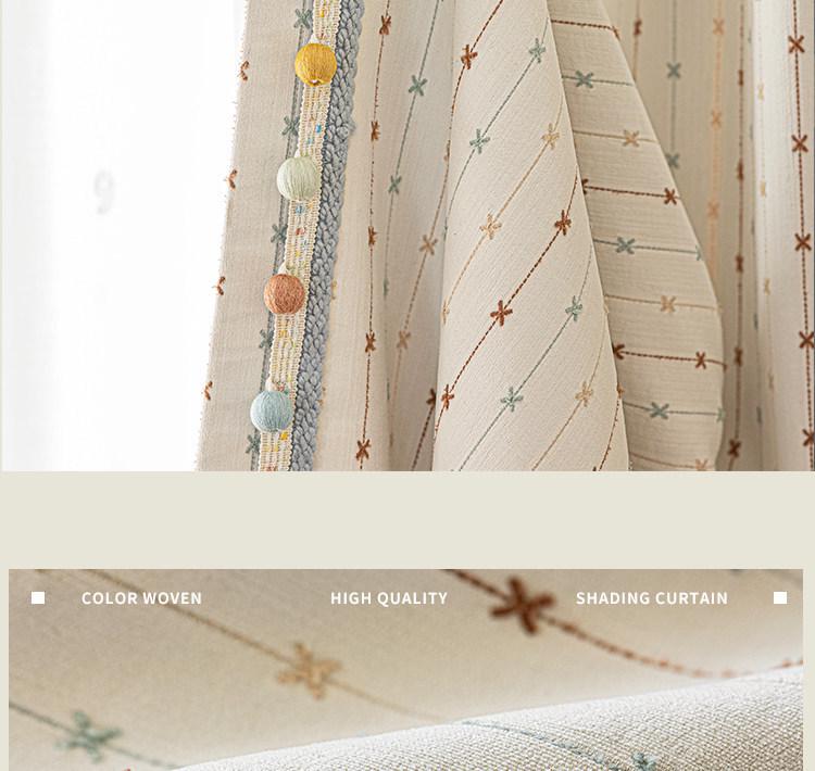 Children's Cream Chenille Blackout Curtains for Bay Windows - Boys & Girls Bedroom 2026 Edition
