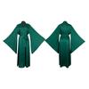 Sweet Satin Open-Front Robe: Deep V, Light Luxury, Tie-Waist, Wide Sleeves Homewear.