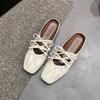 Inner Height-increasing Bow Silver Bag Head Half-drag Women's Shoes Fashionable Outer Wear 2025 New Summer Mary Jane Sandals