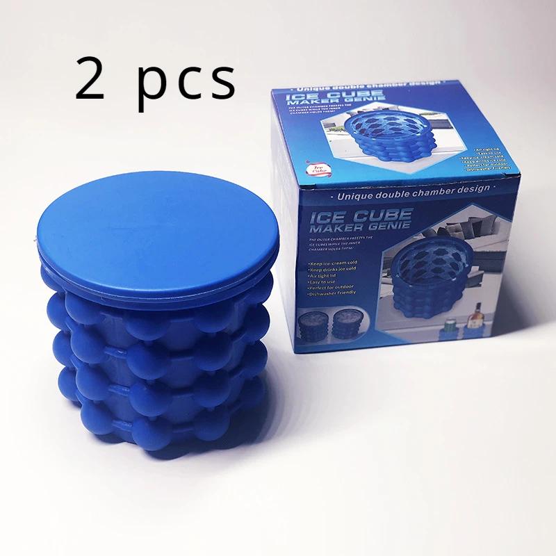 Silicone Ice Bucket Ice Maker Space Saving Ice Cube Maker Bucket Portable Ice Buckets for Any Things Frozen Food Drink and More