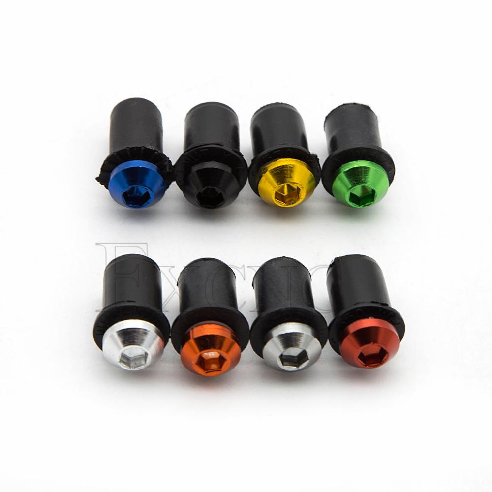 10PCS 5mm Windscreen Windshield Bolt Screw Kit For Yamaha MT09 MT-07 YZF R1 R6 R3 R25 FZ16 Fz1 FZ8 FZ6 MT03 Tmax xmax 530 500