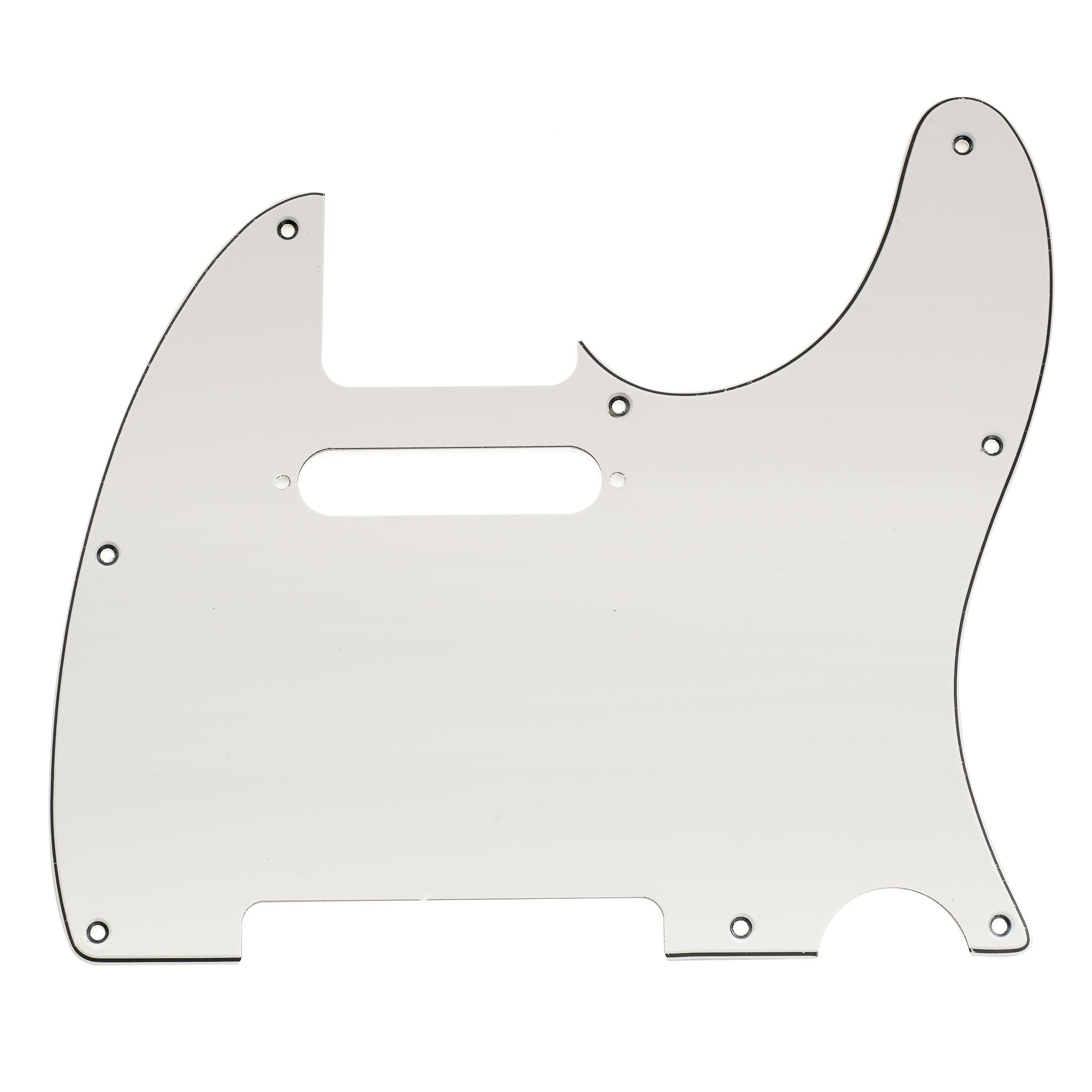 

Musiclily Pro 8-Hole Stainless Steel TL Guitar Pickguards for Squier Sonic Tele Electric Guitars, 3-Piece Set, White