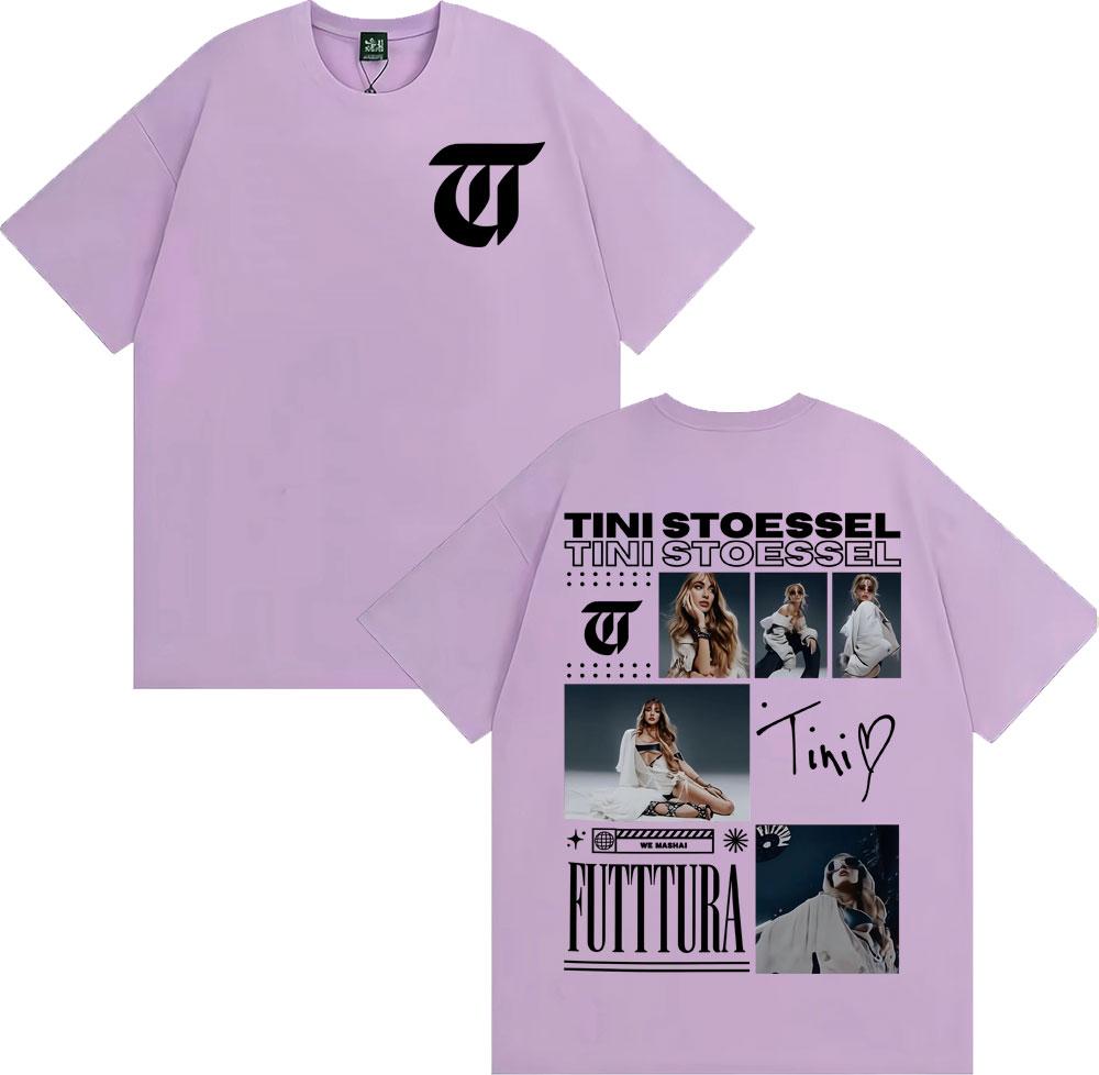 Tini Stoessel Futtura Album Tour 2025 Graphic T Shirts Men Women Clothing Fashion Aesthetic Tshirts High Quality Cotton Tshirt