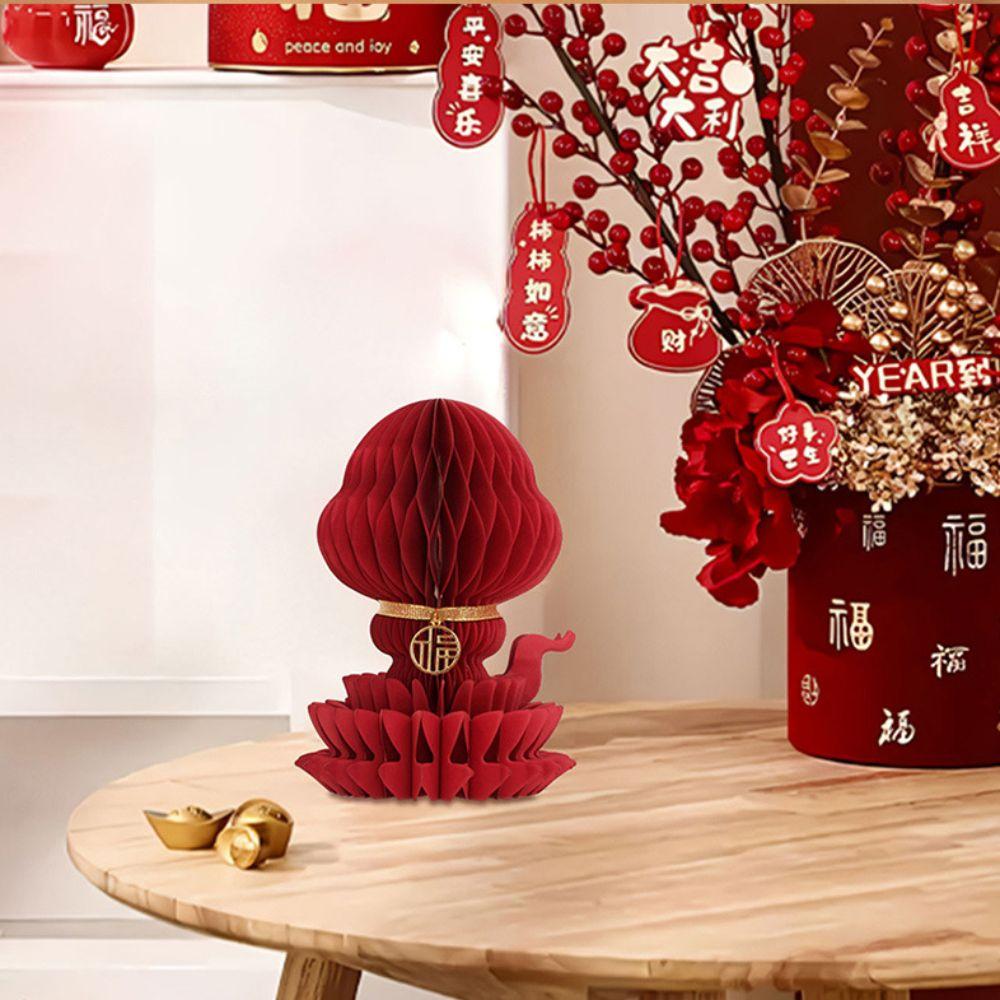 Papierwaben-Ornament in Schlangenform Faltbares Mini-Tischornament Chinesisches Neujahr 2025