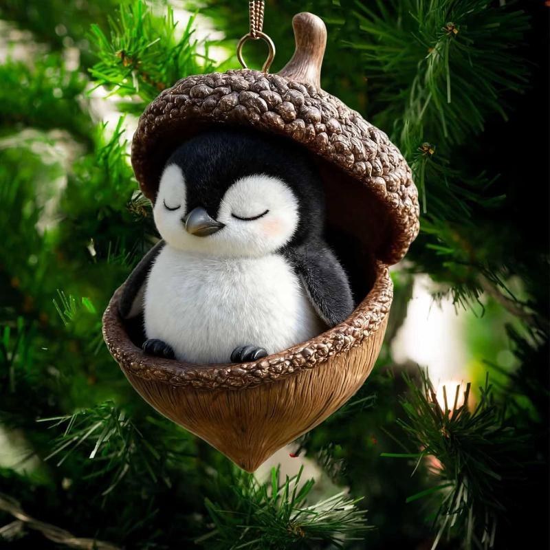 

Тварини Різдвяні Прикраси 2D Плоскі Акрилові Сезонні Прикраси Підвісні Святкові Прикраси Для Ялинки Підвіска Декор A4