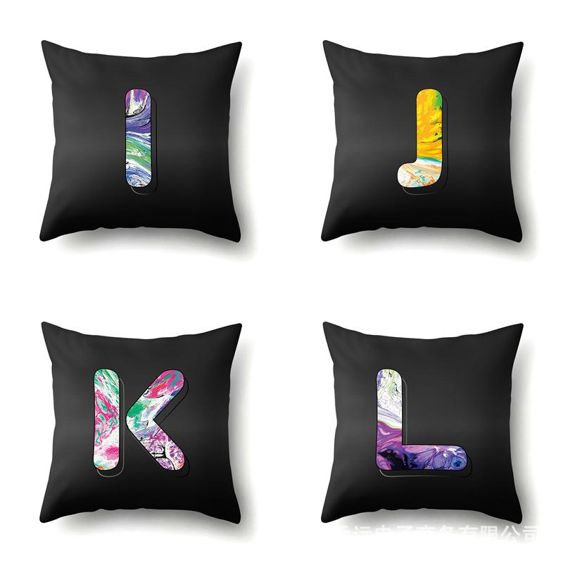 Polyester Pillowcase 3D Three-dimensional Effect Cushion Set Decorative Printing 26 English Letter Pillowcase