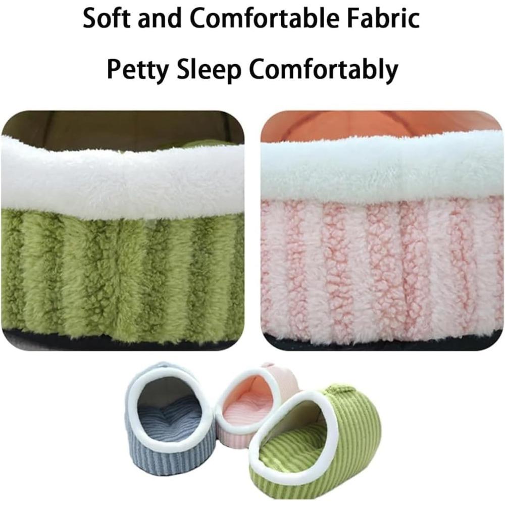 Warm Nest Bed with Cover, Soft Cozy Dog Cave with Removable Cushion, Washable Soft Slipper Cave, Non-Slip Durable and Easy to Clean