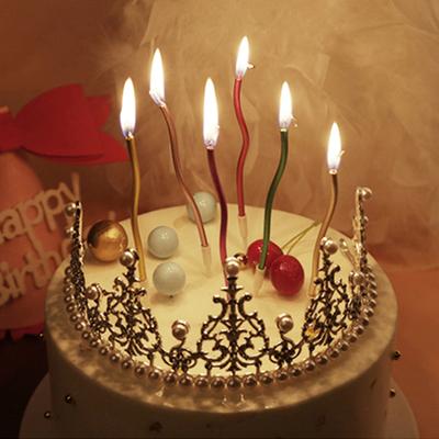 6Pcs/Set Birthday Candles Good Visual Effect Multiple Colors Excellent Workmanship Corrosion-resistant Long-term Preservation Cake Topper Decoration
