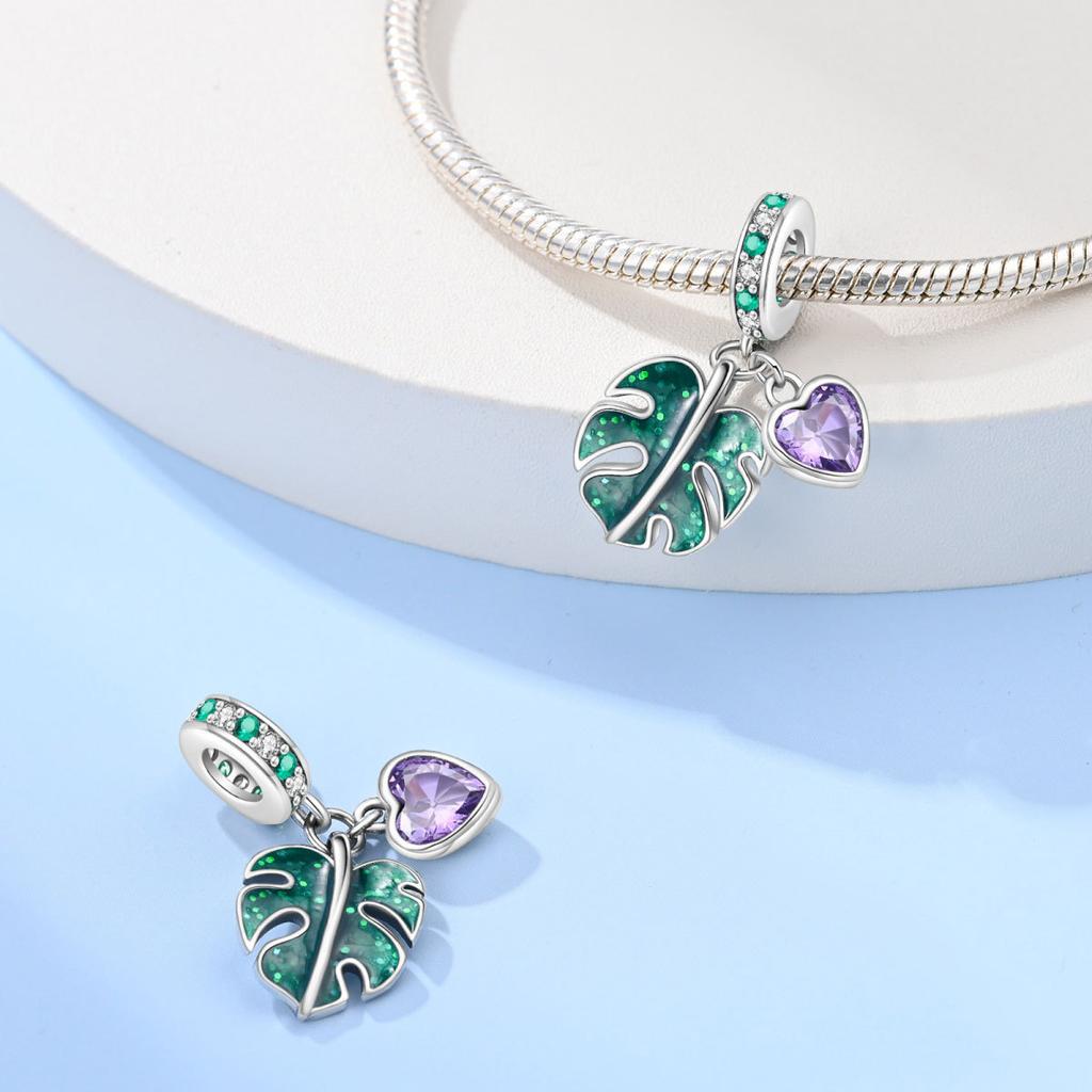 S925 Silver DIY Bracelet Accessories 925 Silver Firefly Lily Of The Valley Glow In The Dark Pendant Bead String Style Jewelry